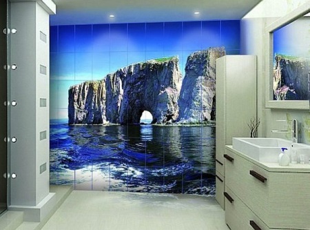 Foto ozadje za kopalnico in razsvetljavo