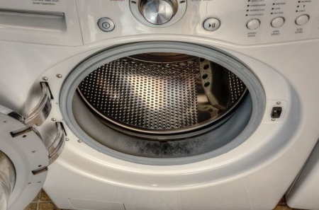 Penész a mosógép gumielemein