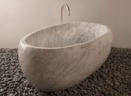 Bagno ovale in marmo