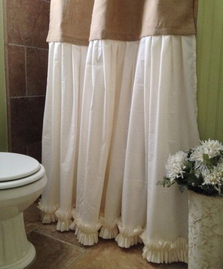 Ecran de baignoire combiné en tissu épais et fin