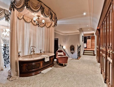 Rideaux de salle de bains en tissu