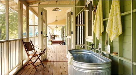 Baño de hierro y acero