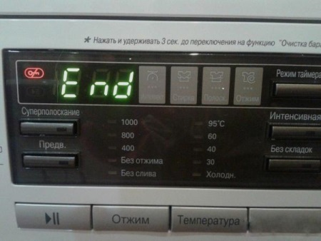 Færdiggørelse af vask på din vaskemaskine