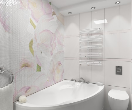 Tapeta z mozaiki w łazience