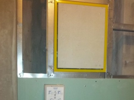 Installation of the sanitary (revision) hatch in the bathroom
