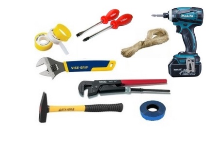 Tools for installing a cabinet with washbasin