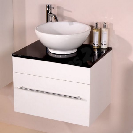 Väggskåp 60cm med tvättställ för badrum