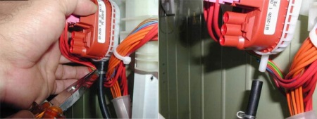 Rimozione del bracciale della lavatrice