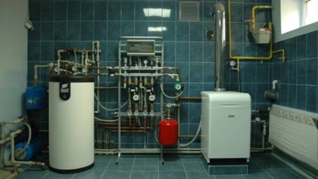 Stojący kocioł pośredni ze stali nierdzewnej