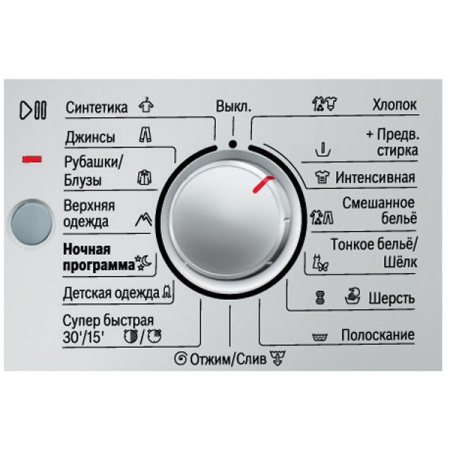 Icono de lavado delicado en la pantalla de la lavadora