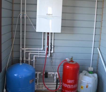 The principle of operation of a gas heater for liquefied gas