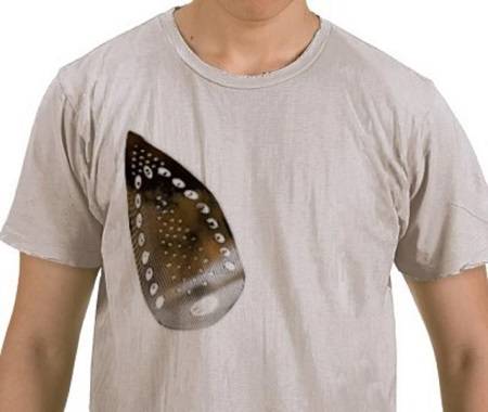 T-Shirt mit abgebrühtem Bügeleisen