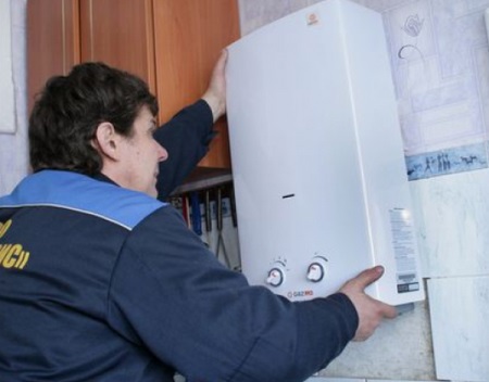 Anschluss der Gas-Wasserheizer