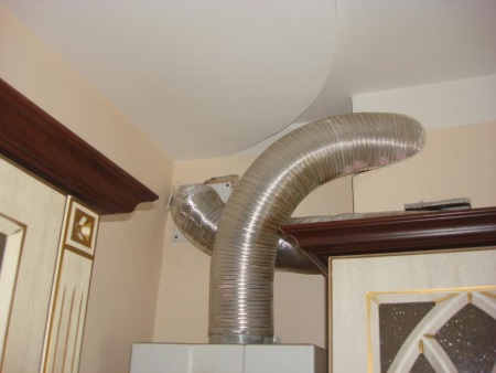 Ducting for the gas water heater