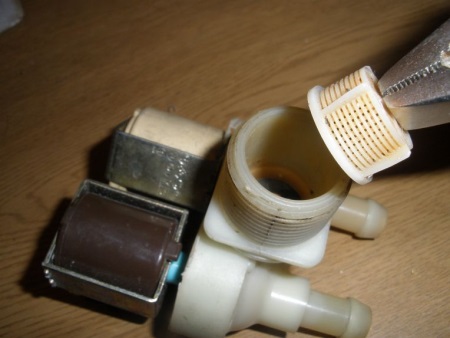 Válvula de admissão da máquina de lavar