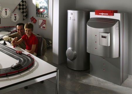 Ein Kessel der indirekten Heizung auf 150 Liter