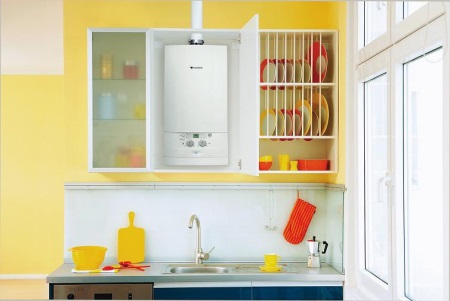 Aquecedor de água a gás de volume médio