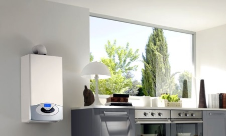 Caldera mural en la cocina