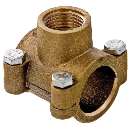 Vægklemme til tilslutning af vandvarmer til metalvandledninger